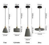 Cement Pendant Light for Contemporary Interiors