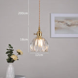 Marisel pendant lamp fluted glass shade close-up