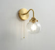 Glass Wall Sconce LED Globe for Bedroom