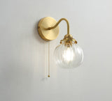 Glass Wall Sconce LED Globe for Bedroom