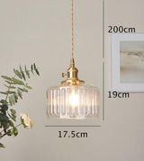 Fluted glass pendant light warm welcoming glow scene