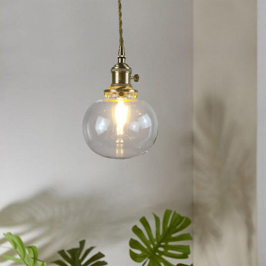 Vintage Glass Pendant Light for Kitchen Ceiling