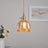 Brass pendant light vintage style side angle view