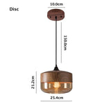 Tea-Tinted Glass Pendant Light for Kitchen