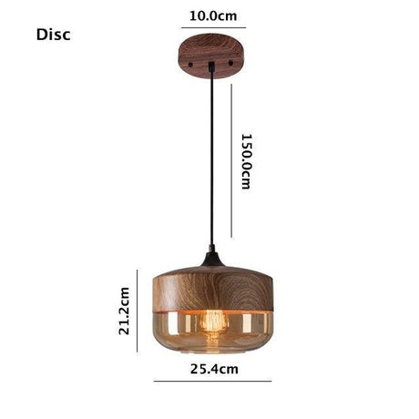 Tea-Tinted Glass Pendant Light for Kitchen