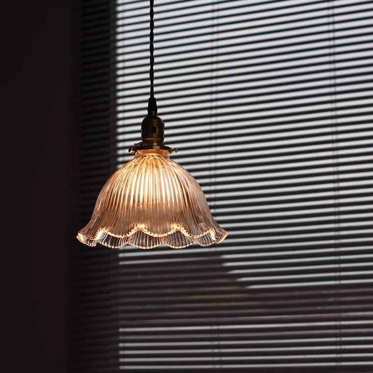 Pendant light installed above kitchen table modern decor