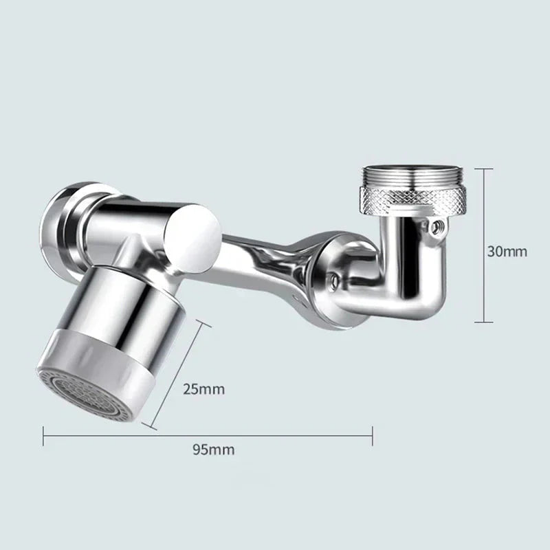 Swivel faucet attachment - 1080-degree rotation