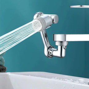 Swivel faucet attachment with dual flow aerator nozzle
