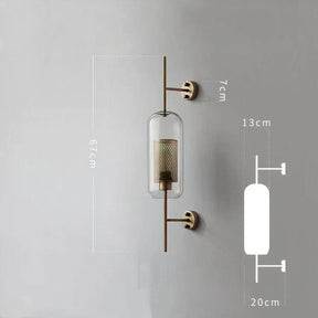 Clear pendant light in glass