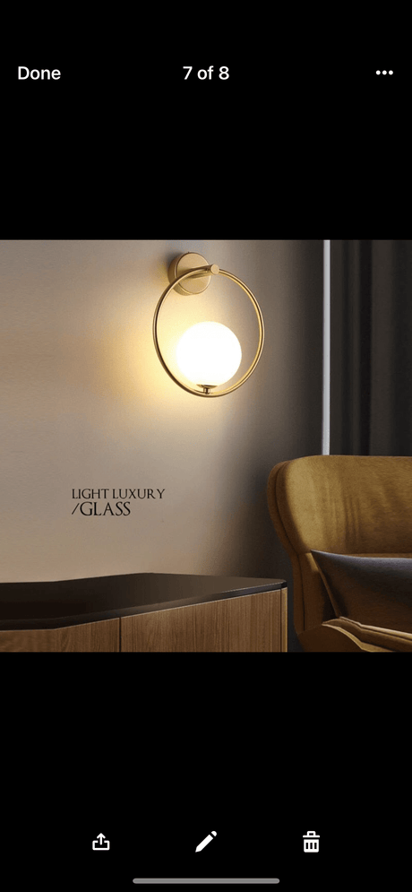 Iron wall lamp for living room accent