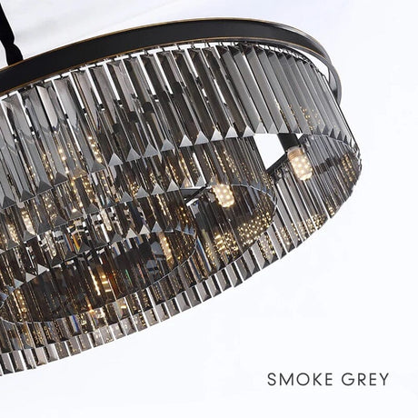 Tavian Grey Crystal Chandelier - Additional View 5