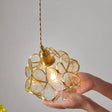 Floral Glass Pendant Light Soft Ambient Glow