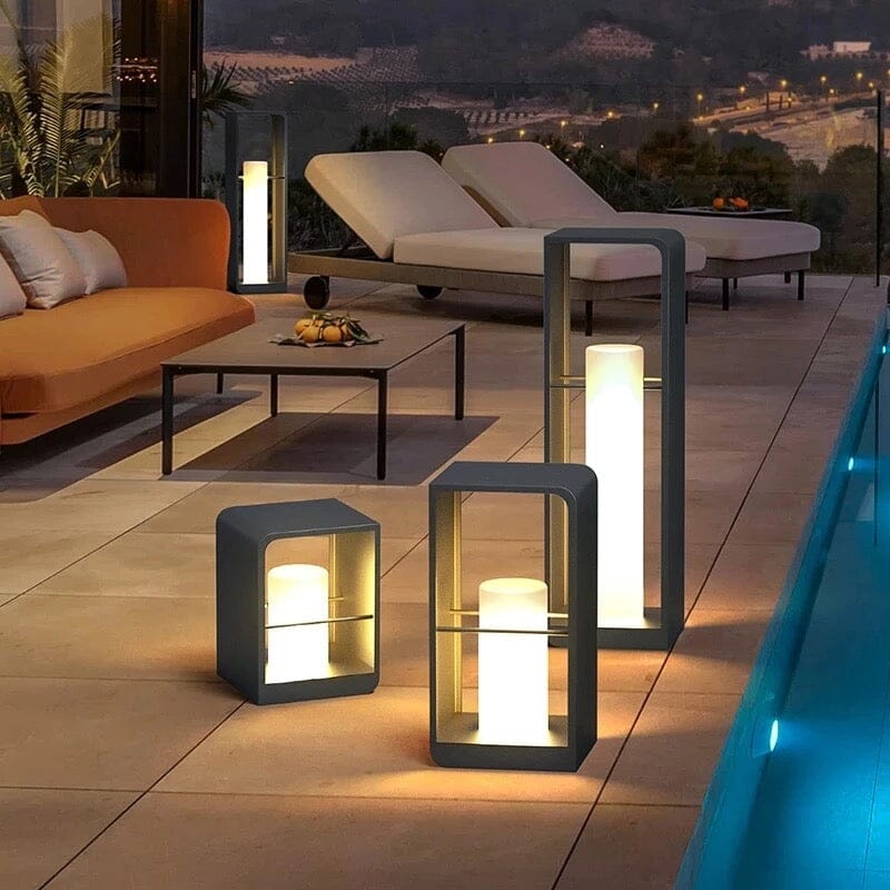 Black Garden Lamp Outdoor Accent Piece