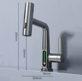 Pull-out kitchen faucet installed in a kitchen setting - high-arc brushed nickel finish
