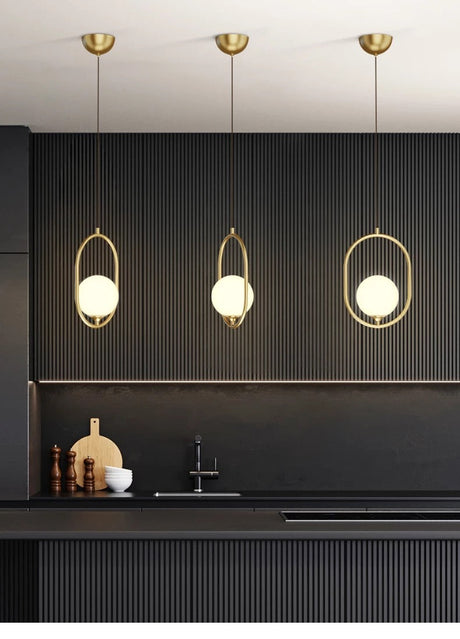 Eira Scandinavian Glass Pendant Light for Kitchen