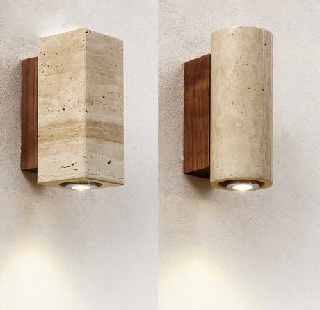 Sconce shown above a console table