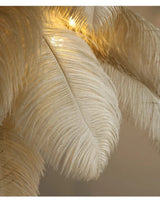 Feather Effect Floor Lamp for Bedroom Decor