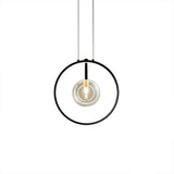 LED glass globe pendant light warm ambient glow