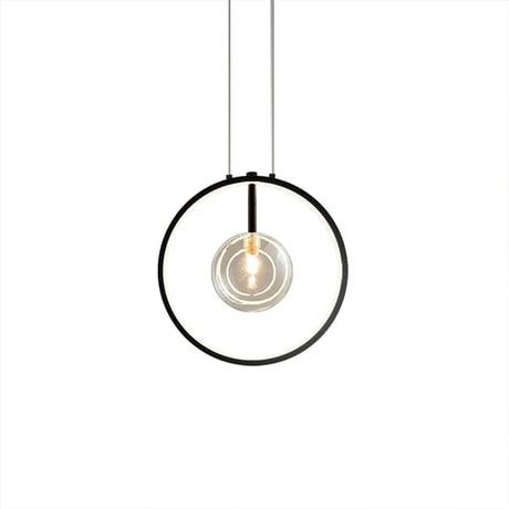 LED glass globe pendant light warm ambient glow