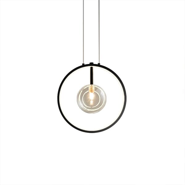 LED glass globe pendant light warm ambient glow