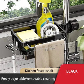 Aluminum Sink Organizer for kitchen counter space-saving - OpalDwell