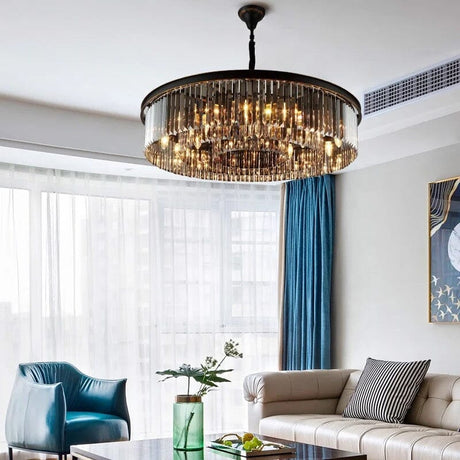 Tavian Grey Crystal Chandelier - Additional View 11