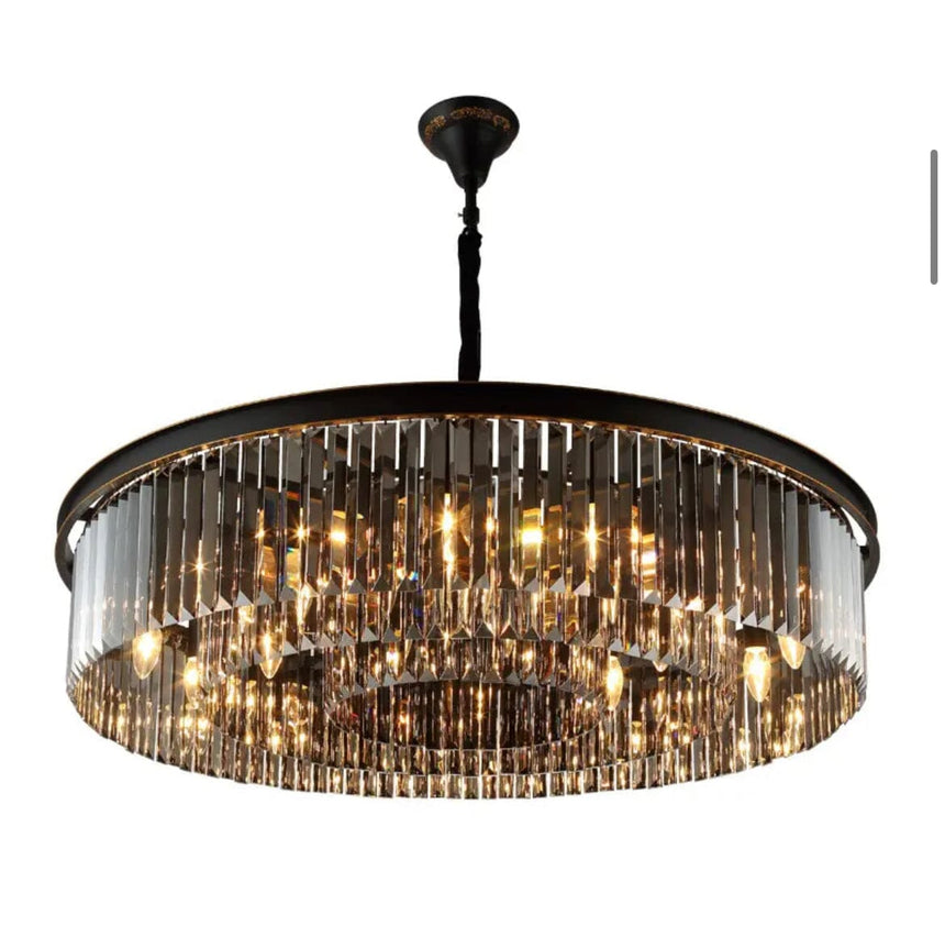 Tavian Grey Crystal Chandelier - Additional View 4