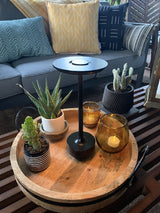Silver finish LED table lamp modern design