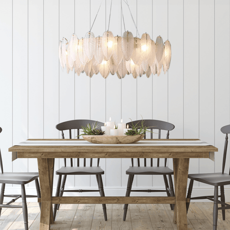 Crystal chandelier for restaurant ambiance