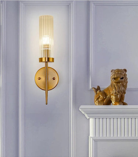Gold Wall Light for Bedroom Accent