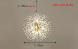 Adjustable dandelion light installation detail