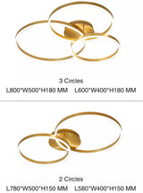 Gold Aluminum Chandelier Two Ring Configuration