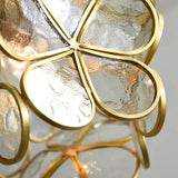 Floral Glass Pendant Light with Nordic-Inspired Motif