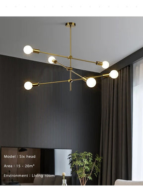 Glass Chandelier for Living Room Decor Statement