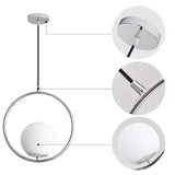 Eira Pendant Light in Black and Silver Finish