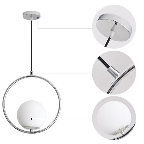 Eira Pendant Light in Black and Silver Finish