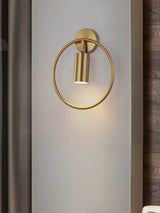 Wall lamp mounted above a kitchen island