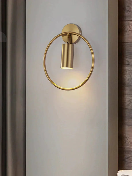 Wall lamp mounted above a kitchen island
