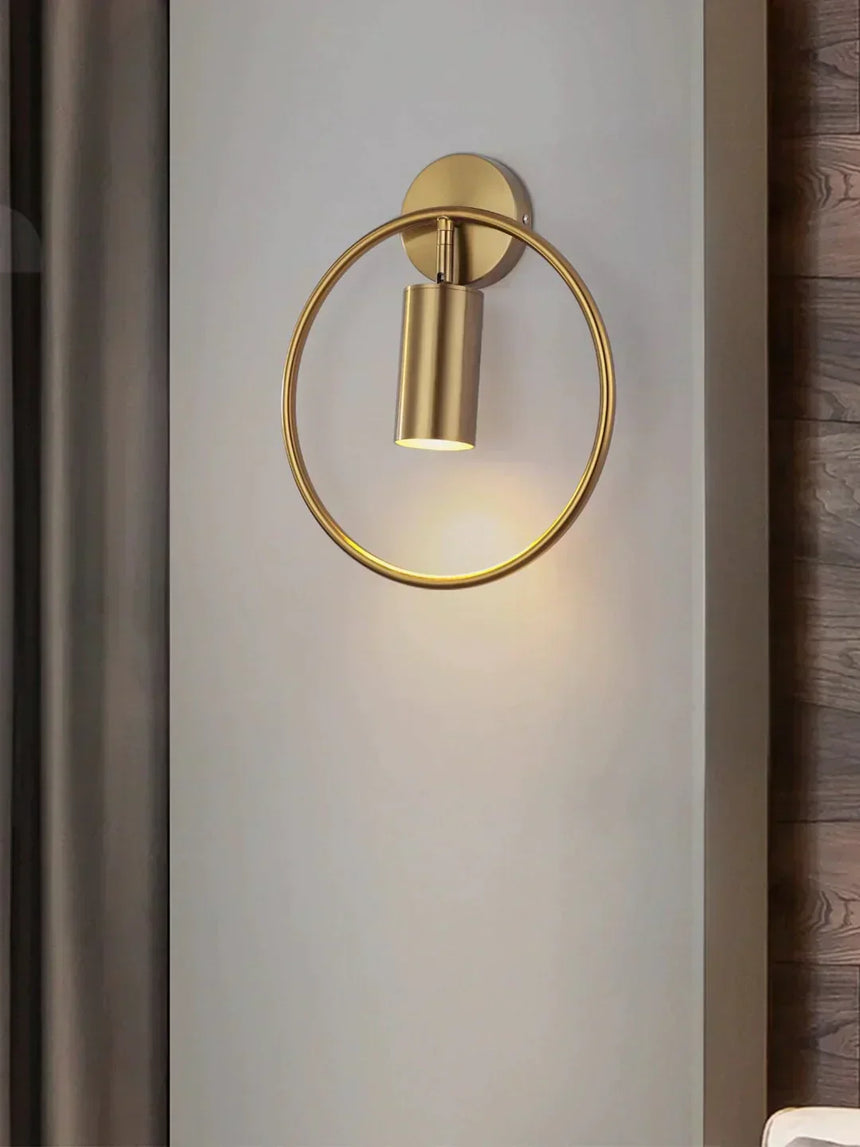 Wall lamp mounted above a kitchen island
