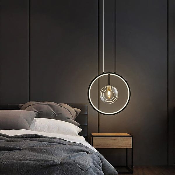 Glass globe pendant light for contemporary dining room