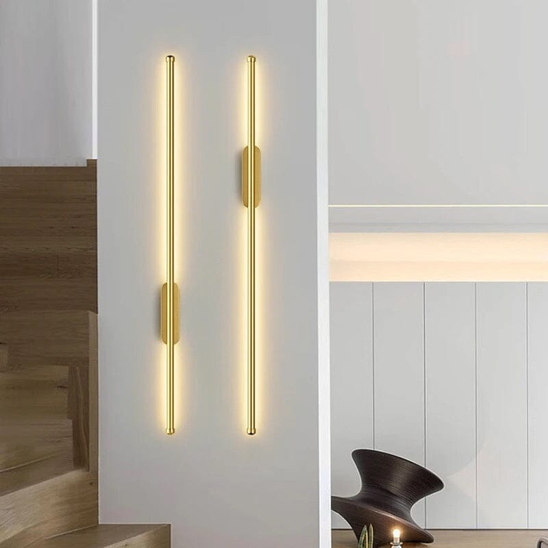 Iron Wall Lamp with Warm Plated Finish
