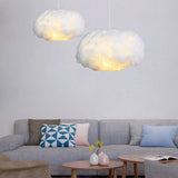 Cotton pendant light diffused glow