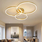 Averi Gold Chandelier LED Ring Design for Living Room