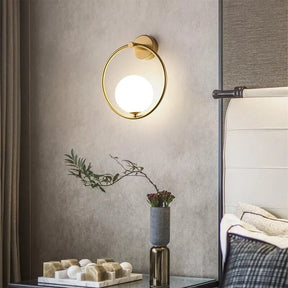 Iron wall lamp LED G9 base close-up