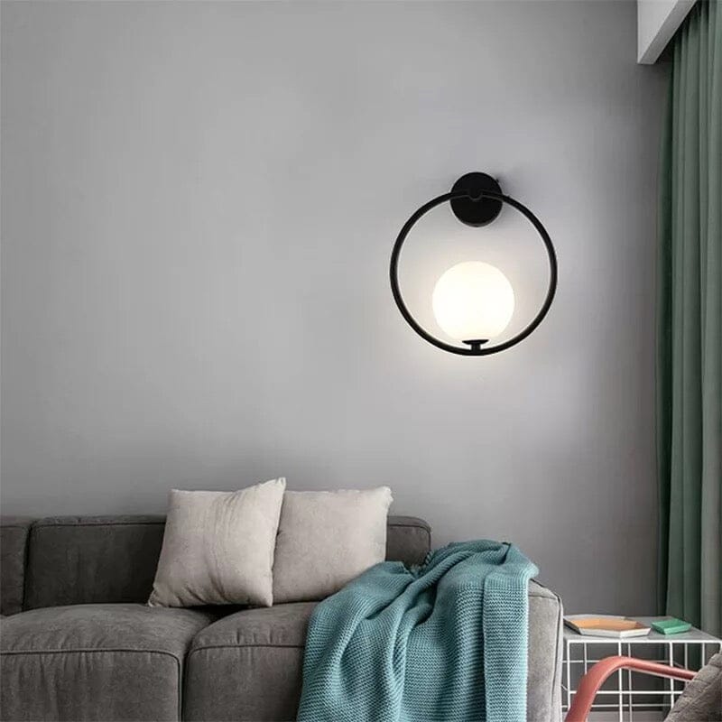 Iron wall lamp wall-mounted installation view