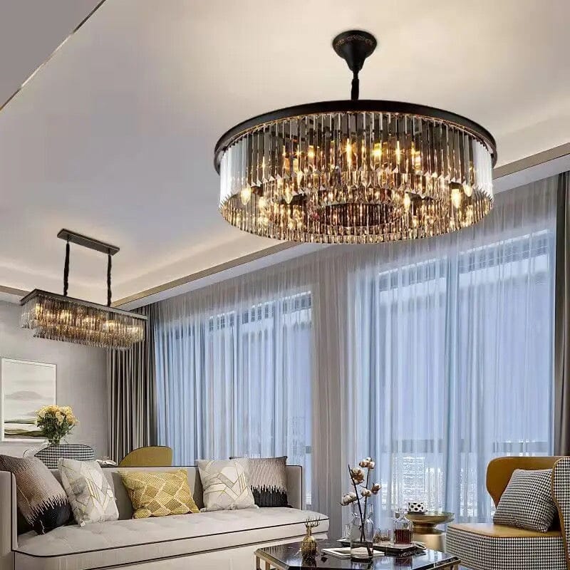 Tavian Grey Crystal Chandelier - Additional View 12