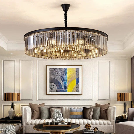 Tavian Grey Crystal Chandelier - Additional View 9