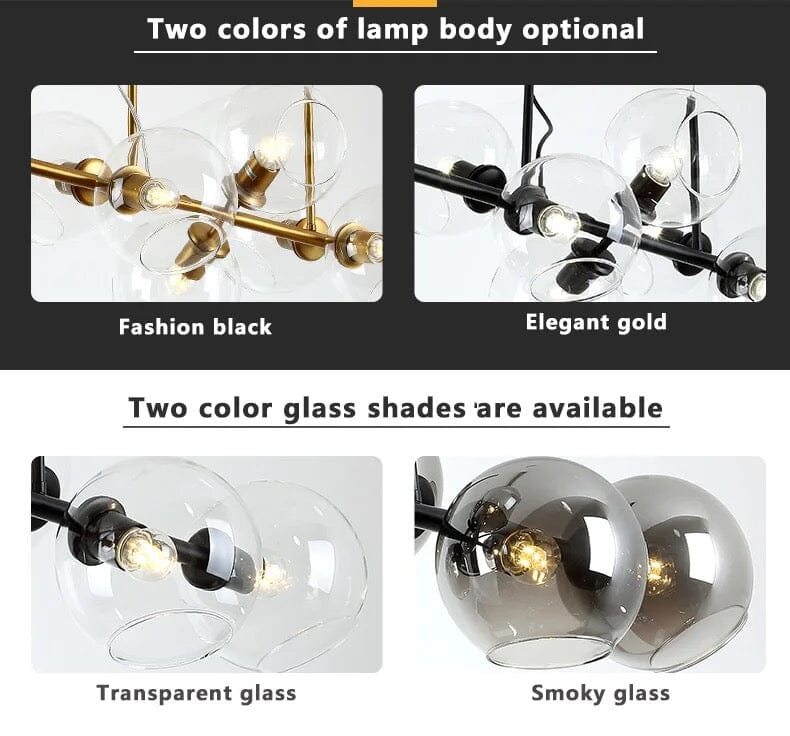 Glass Chandelier for Contemporary Interior Accent