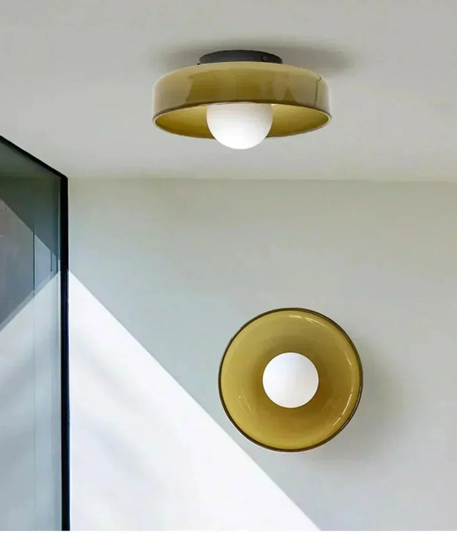 Glass and iron wall lamp collection for hallways