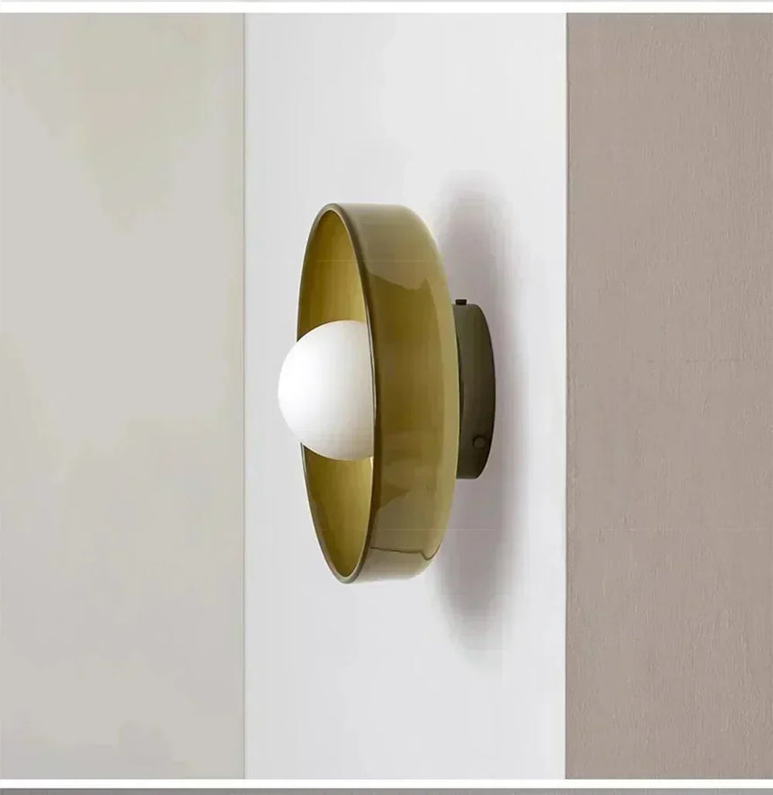 Glass and iron wall lamp collection for hallways